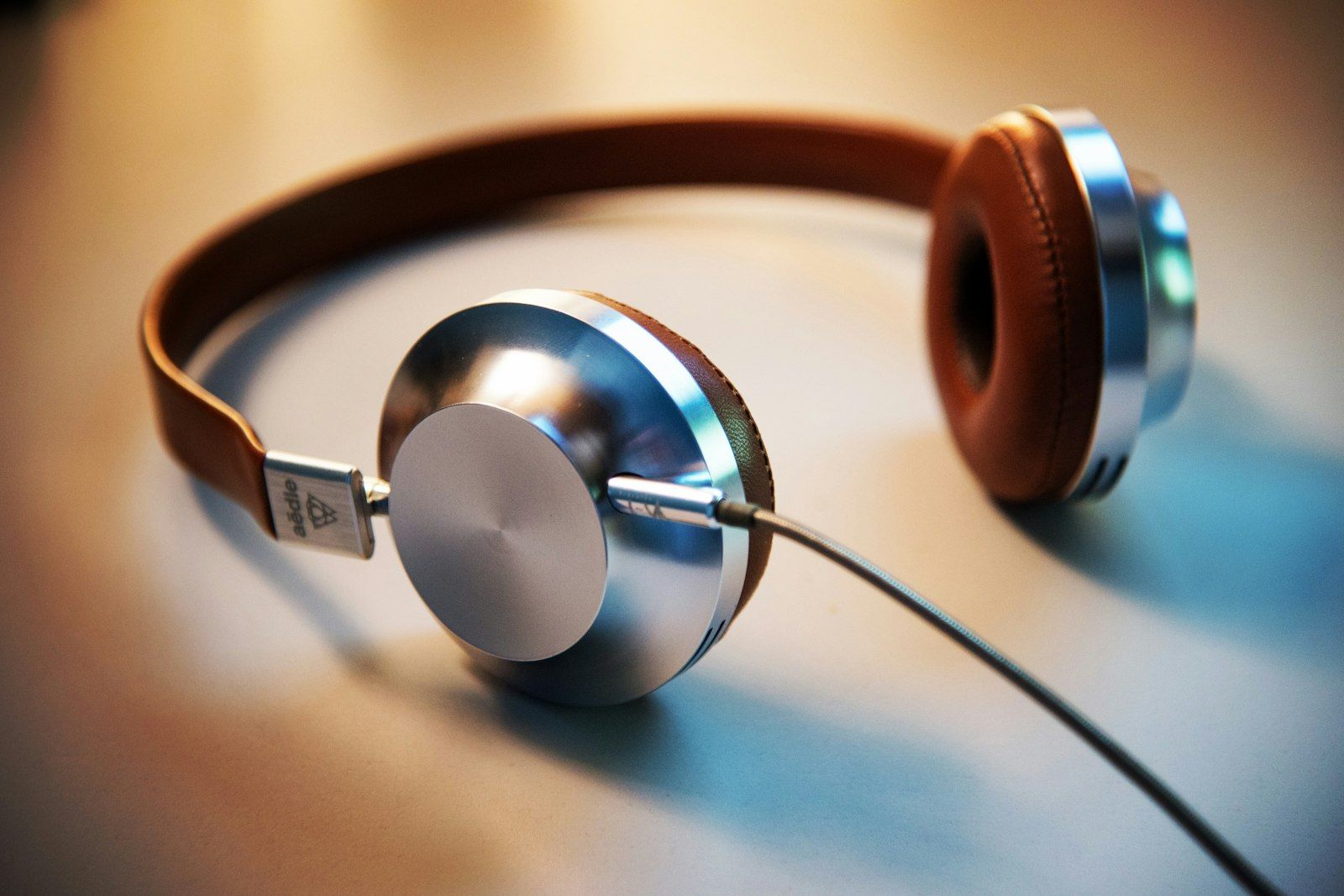 Close-up of over-ear headphones